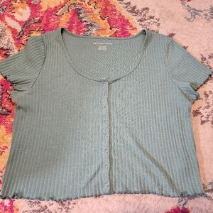AE Teal Crop Top XL